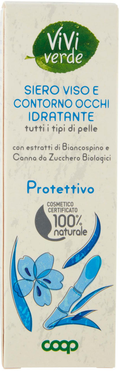 SIERO VISO E CONTORNO OCCHI IDRATANTE PROTETTIVO VIVI VERDE COOP ML 40 - Immagine 21