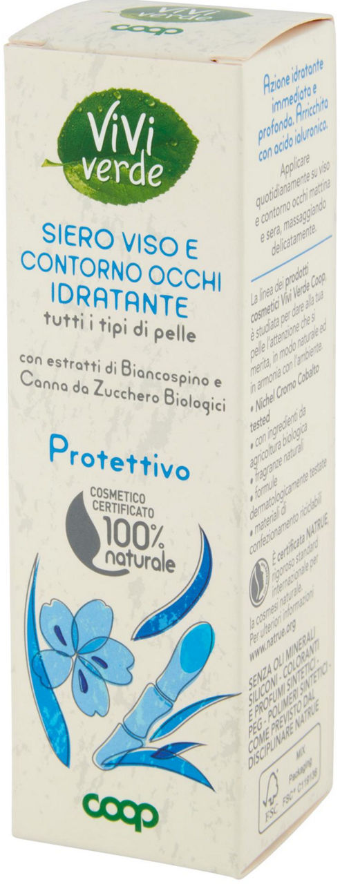 SIERO VISO E CONTORNO OCCHI IDRATANTE PROTETTIVO VIVI VERDE COOP ML 40 - Immagine 61