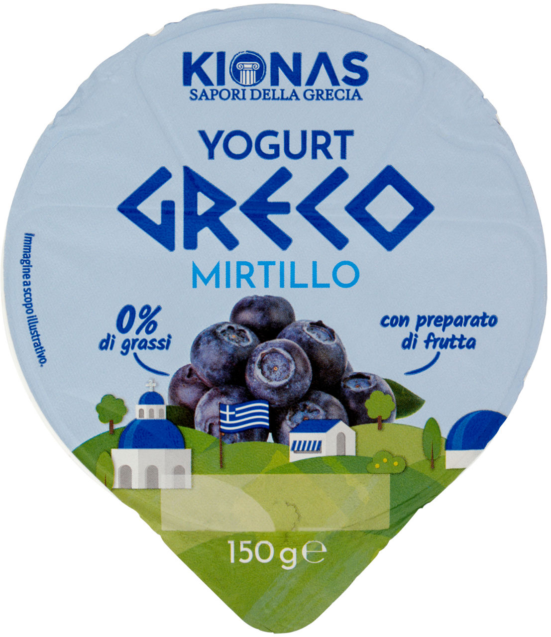 Yogurt greco 0% mirtillo split cup kionas g 150