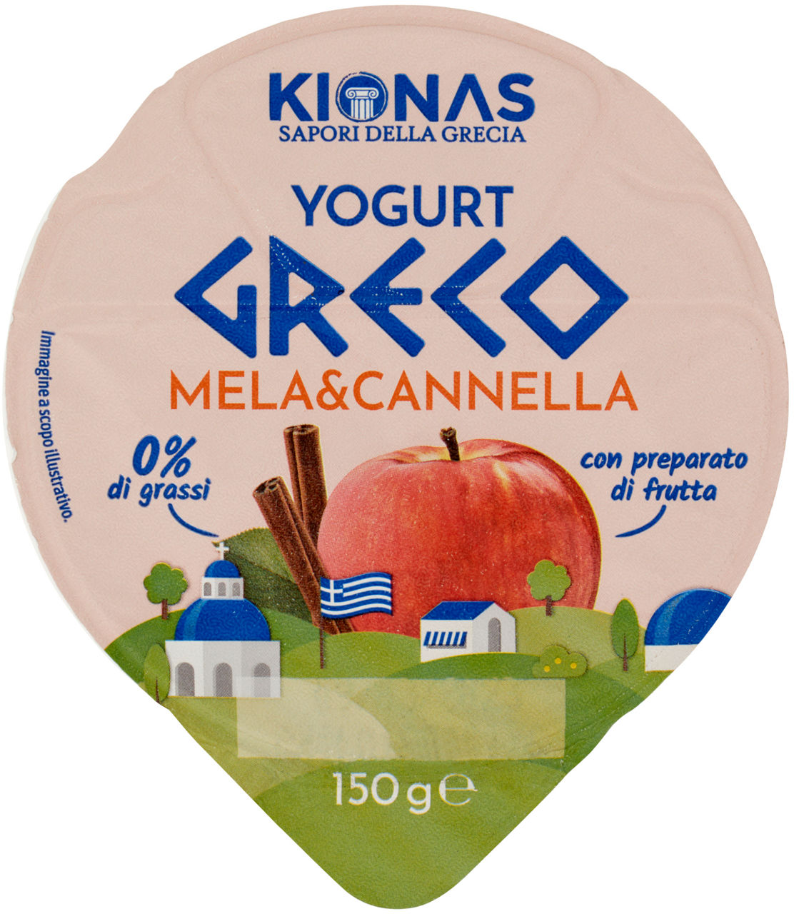 Yogurt greco 0% mela cannella split cup kionas g 150
