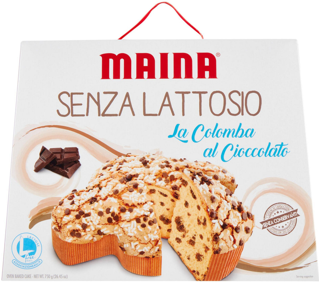 Colomba al cioccolato senza lattosio 750 gr