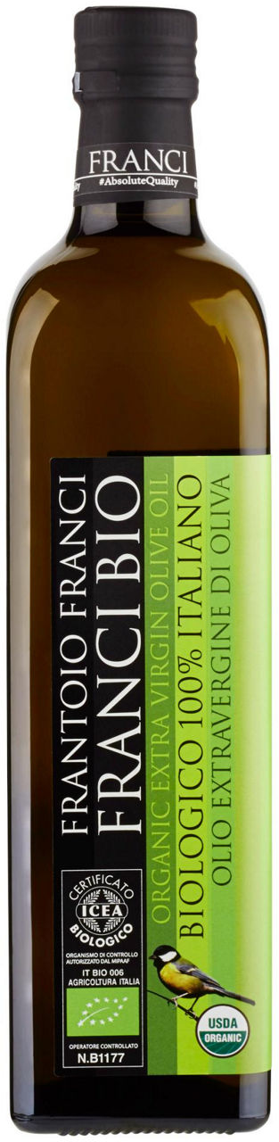 Olio extra vergine di oliva italiano bio 750 ml