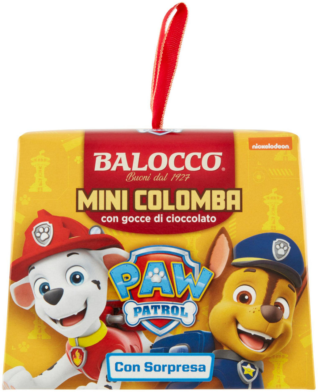 Mini colomba gocce cioccolato paw patrol balocco g.100