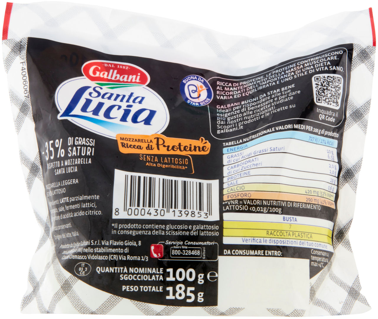 Mozzarella proteica senza lattosio 100 gr - Immagine 21