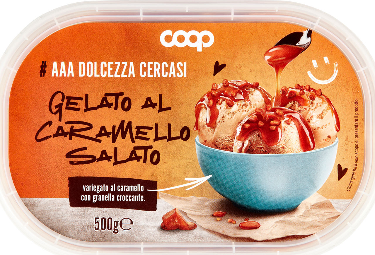 Gelato al caramello salato 500 gr