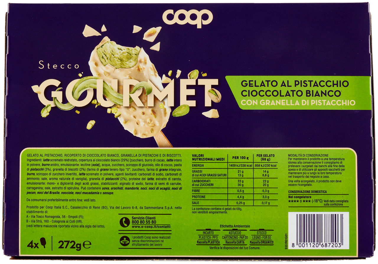 Stecco gelato al pistacchio ricoperto di cioccolato bianco 4 pz 272 gr - Immagine 21