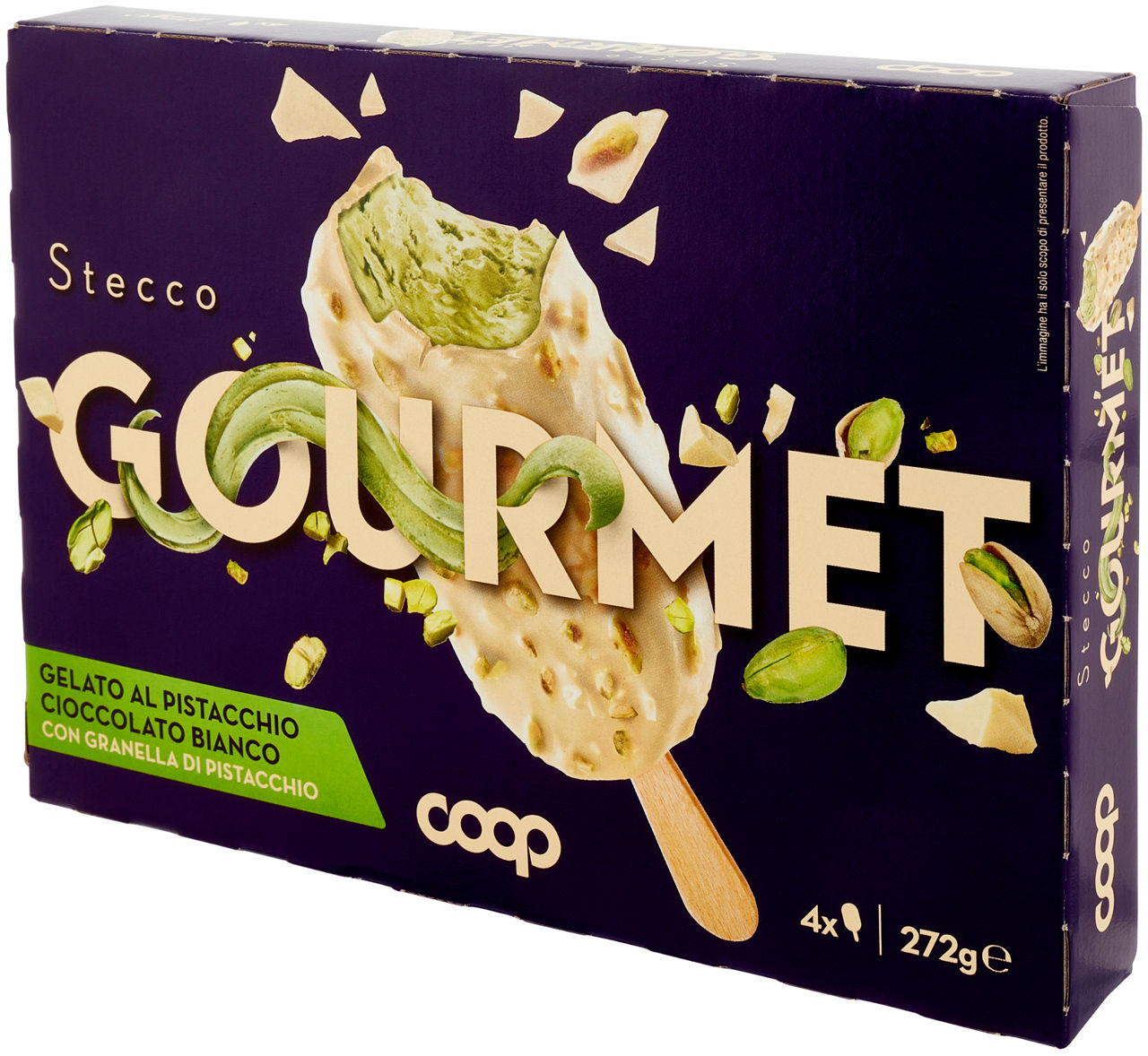 Stecco gelato al pistacchio ricoperto di cioccolato bianco 4 pz 272 gr - Immagine 61