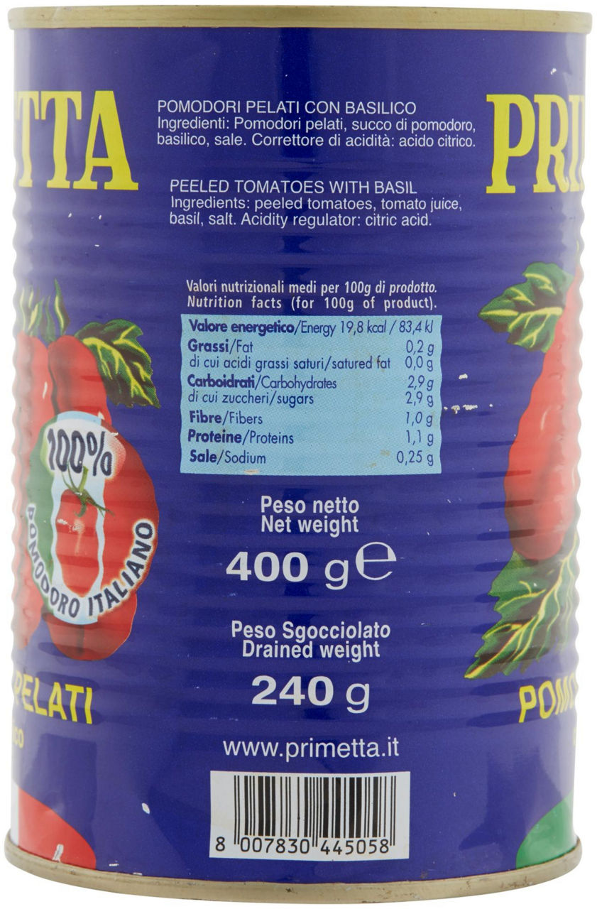 Pomodori pelati con basilico 400 gr - Immagine 11