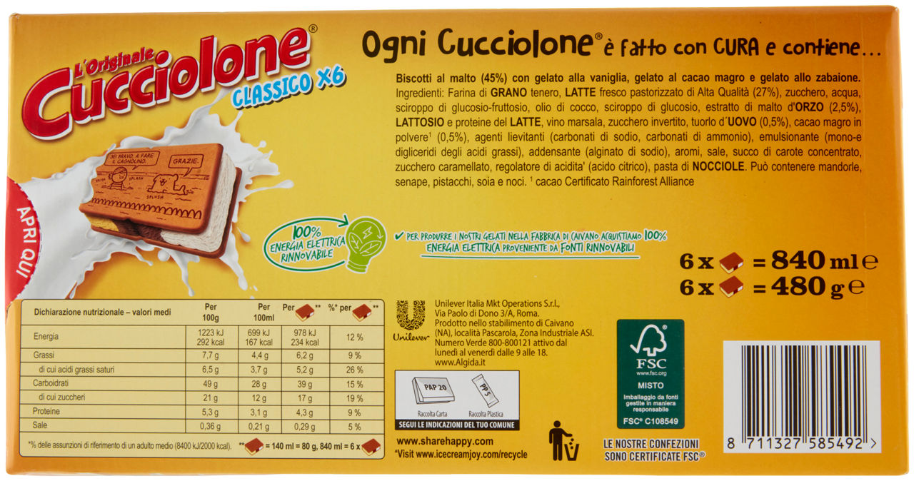 Biscotto gelato cucciolone 6 pz 480 gr - Immagine 21