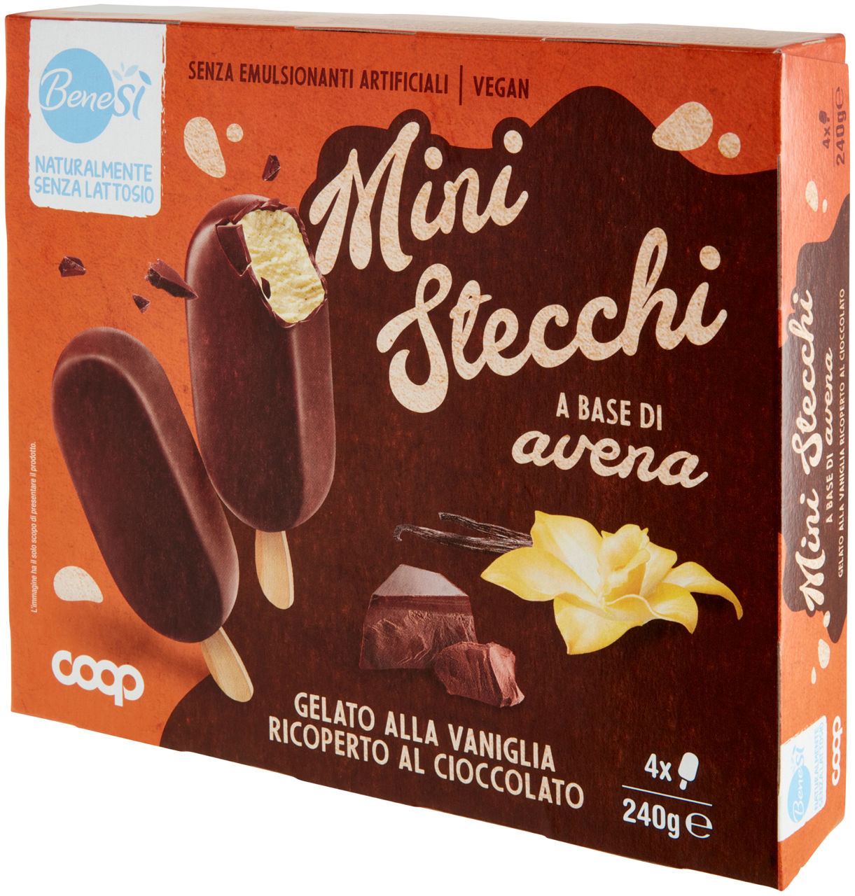 Stecco gelato mini alla vaniglia con copertura al cioccolato a base di avena 4 pz 240 gr - Immagine 61