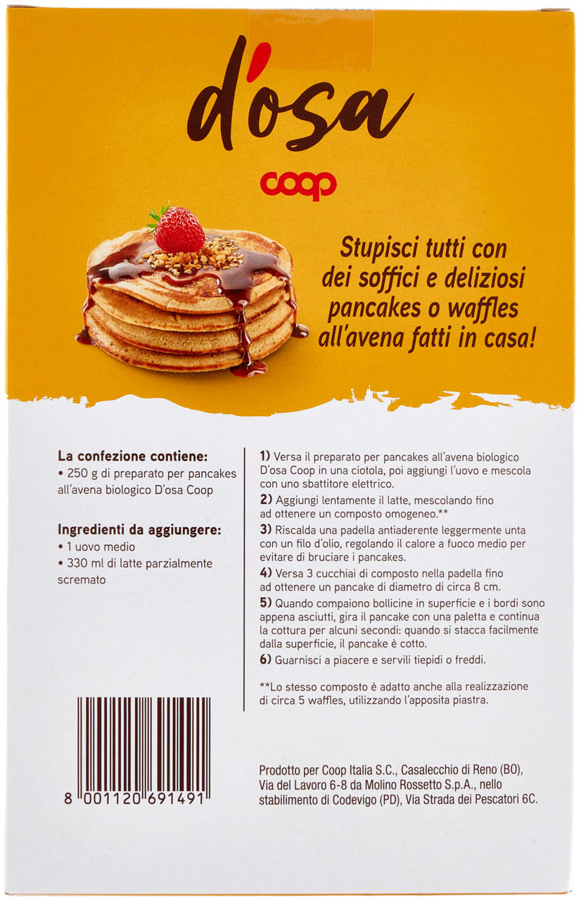 Preparato per pancakes all'avena bio 250 gr - Immagine 21