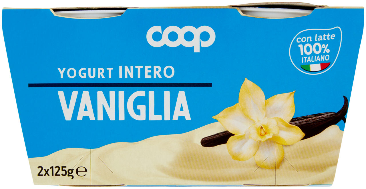 Yogurt intero vaniglia coop 2x125g