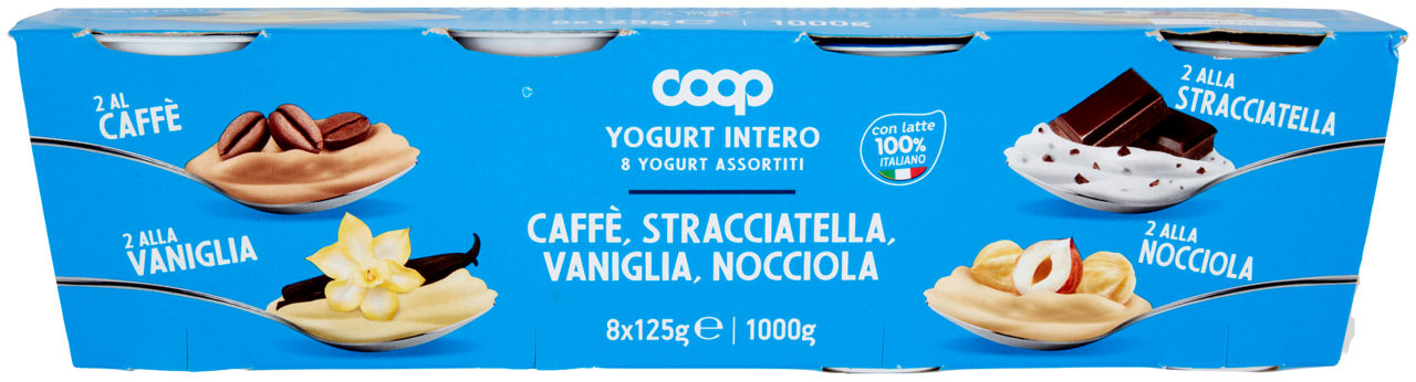 Yogurt intero gusti caffè stracciatella vaniglia e nocciola 8 pz da 125 gr - Immagine 51