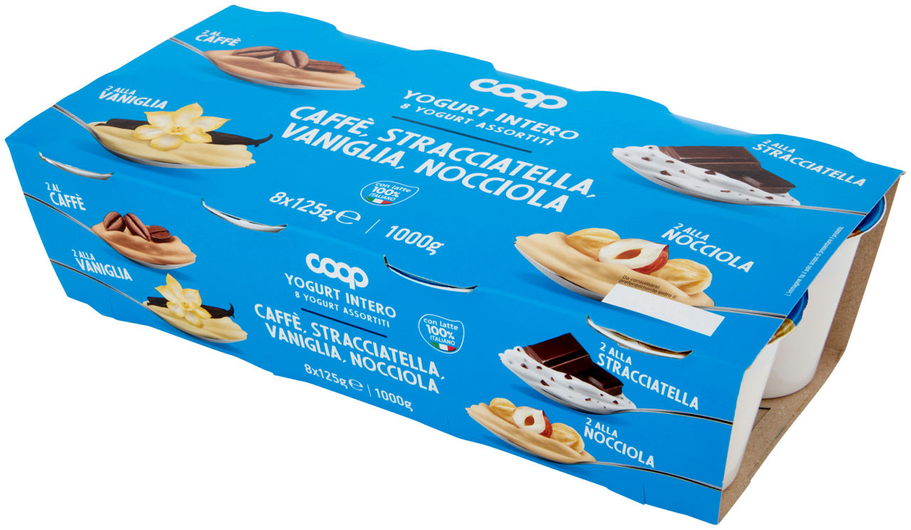 Yogurt intero gusti caffè stracciatella vaniglia e nocciola 8 pz da 125 gr - Immagine 61