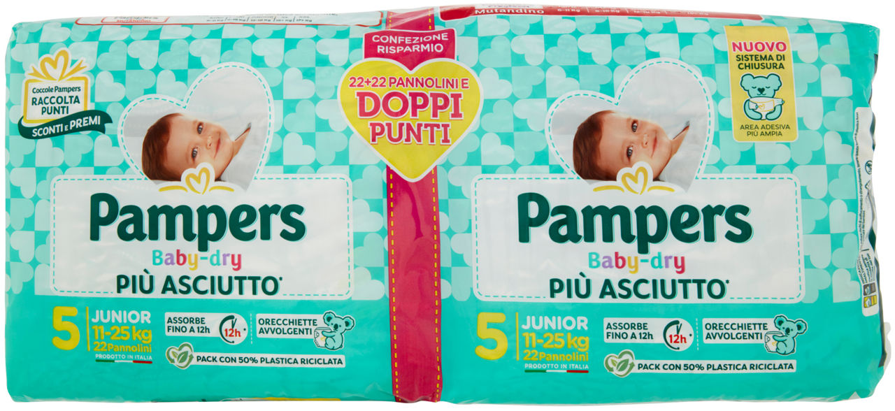 Pannolini junior tg 5 kg 11-25 pz 44