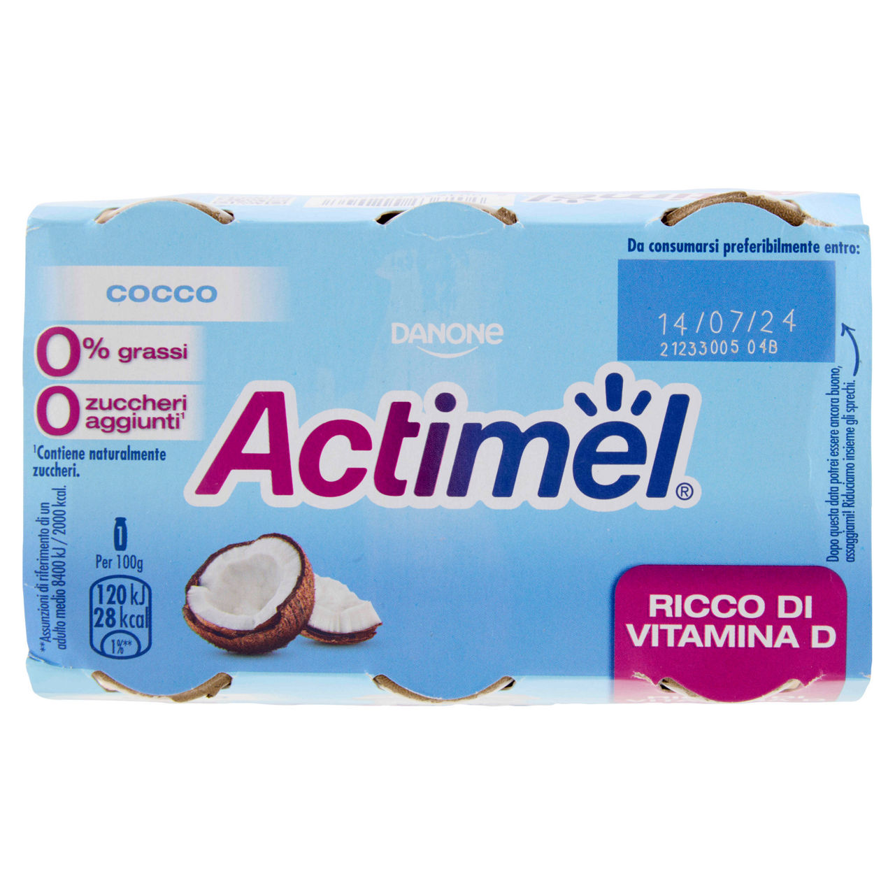 Probiotico da bere zero grassi al cocco 6 pz da 100 gr - Immagine 91