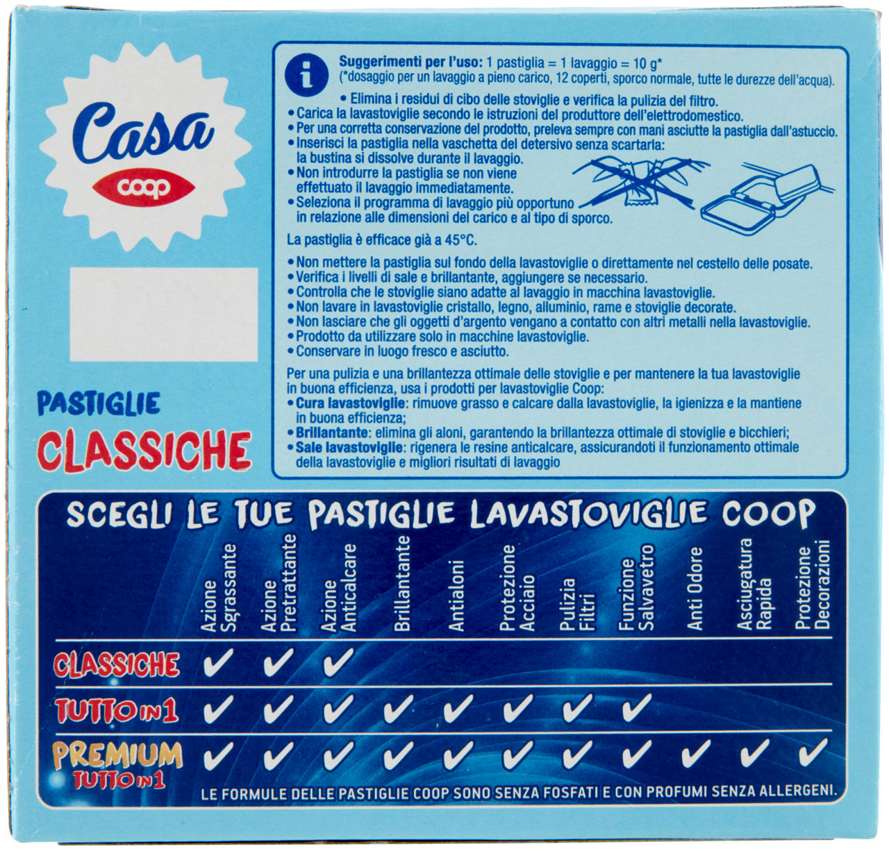 DETERSIVO LAVASTOVIGLIE TABS CLASSICHE COOP CASA PZ 40 - Immagine 21