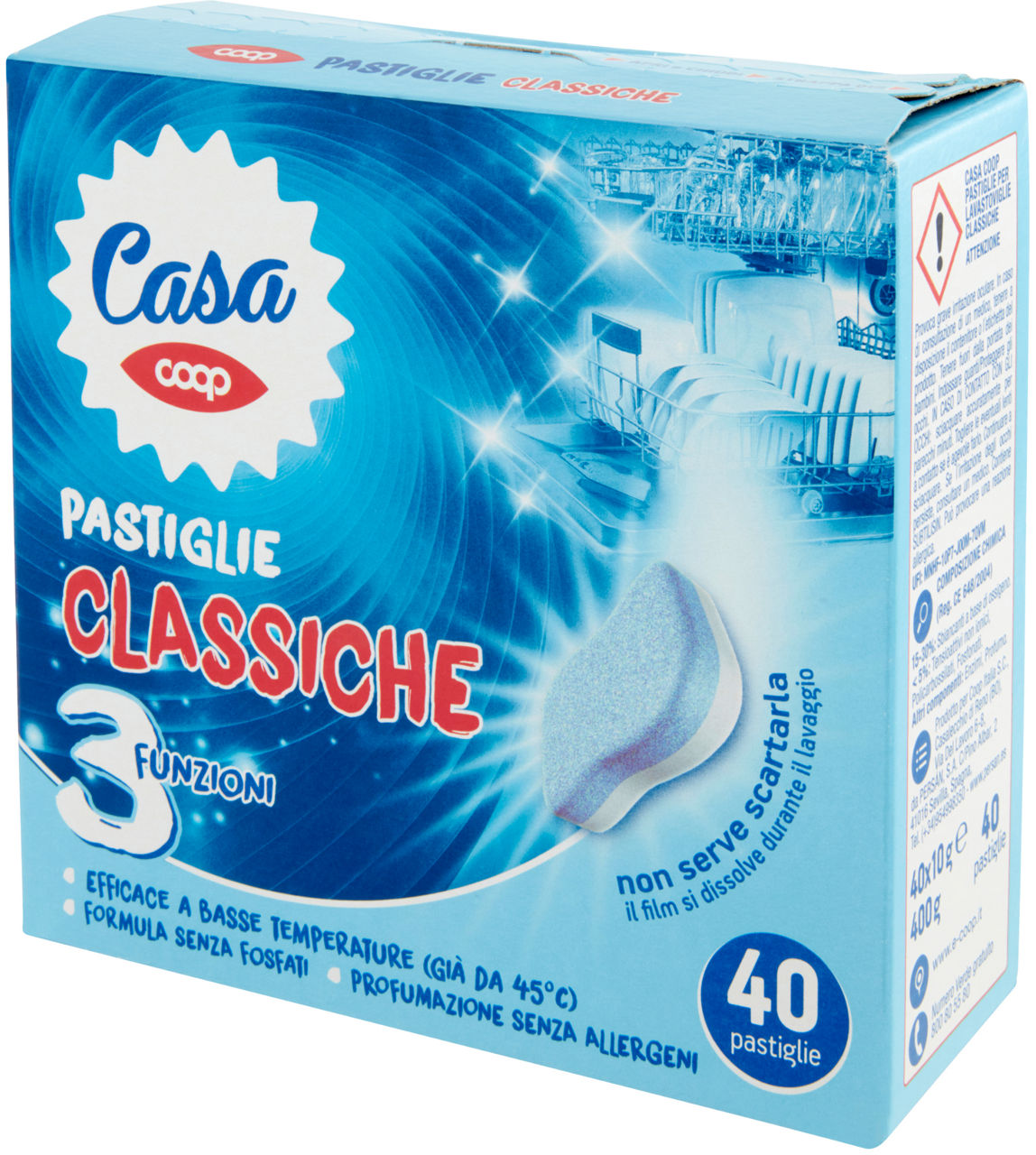 DETERSIVO LAVASTOVIGLIE TABS CLASSICHE COOP CASA PZ 40 - Immagine 61