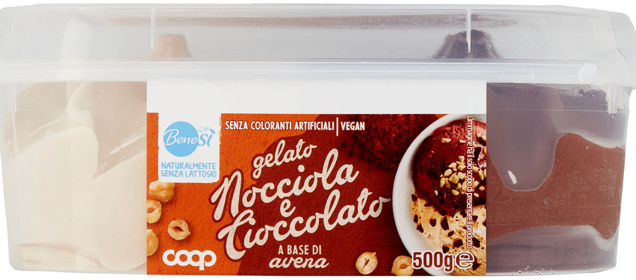 GELATO NOCCIOLA  E CIOCCOLATO A BASE DI AVENA BENE SI' COOP VASCH. G 500 - Immagine 51