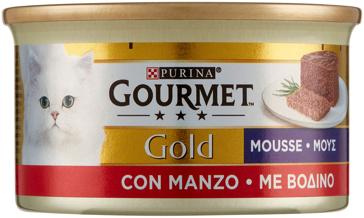 Umido gatto mousse con manzo 85 gr - Immagine 01