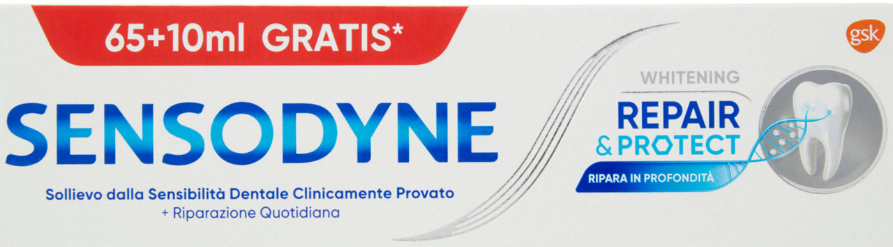 Dentifricio Repair & Protect Whitening 65 ml + 10 omaggio - Immagine 01