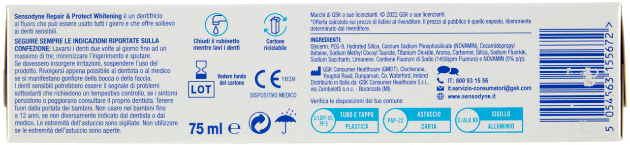 Dentifricio Repair & Protect Whitening 65 ml + 10 omaggio - Immagine 51