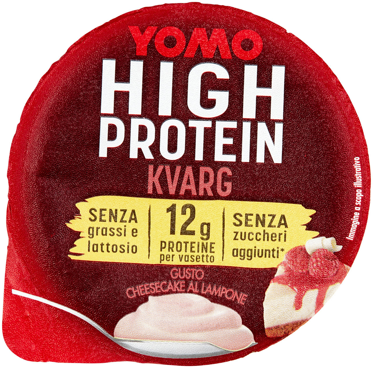 Yogurt yomo high protein kvarg cheesecake lampone cioccolato bianco g 140