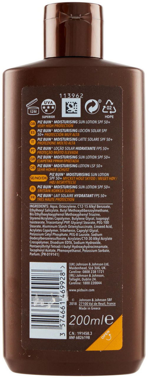 CREMA CORPO FLUIDA MOISTURISING SPF 50+ ML 200 - Immagine 21