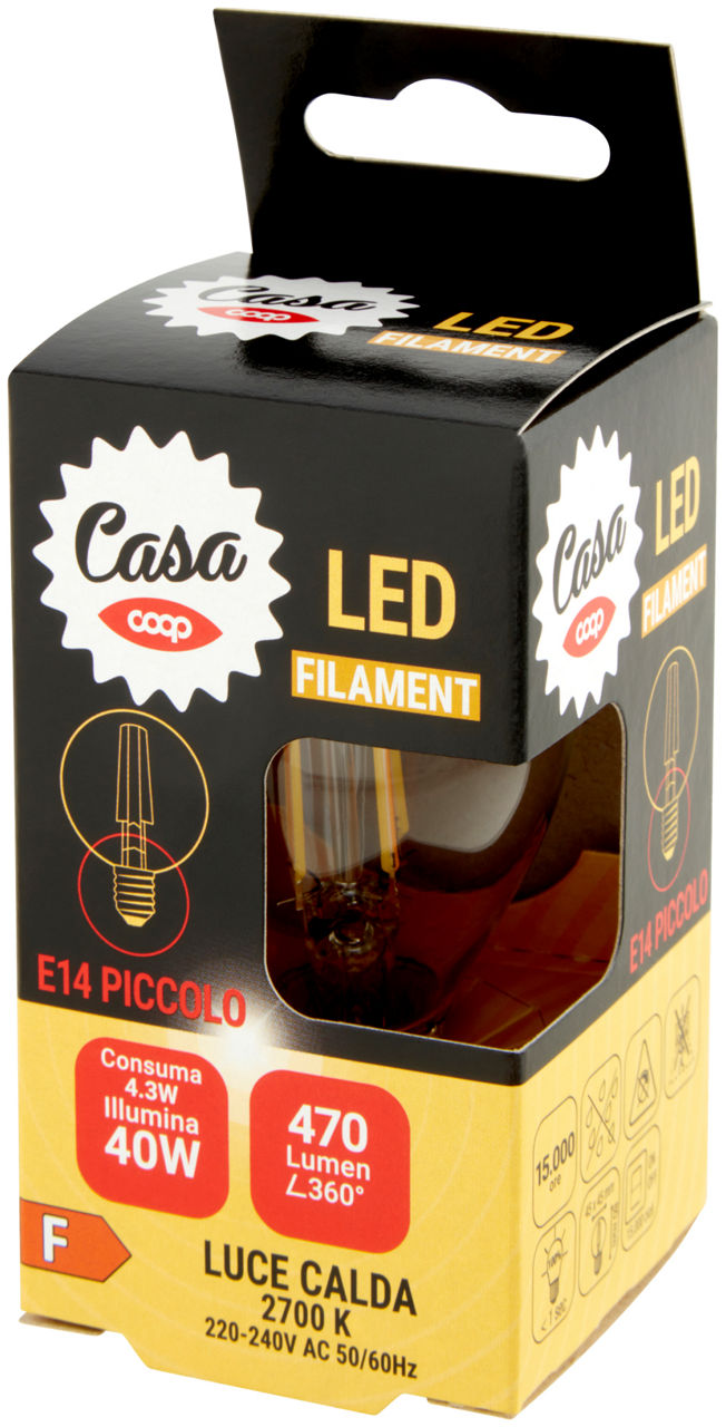 LED IN SFERA COOP 40W E14 470LM 2700K - Immagine 61