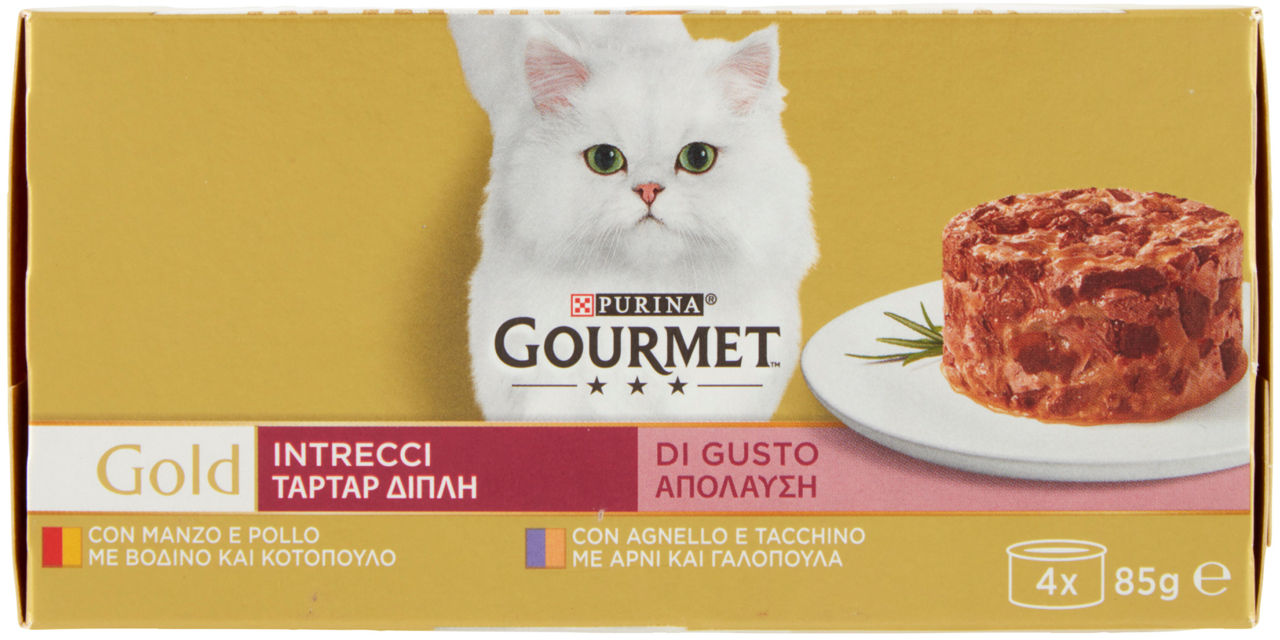 UMIDO GATTO GOURMET GOLD 4X85G - INTRECCI DI GUSTO CARNE - Immagine 41