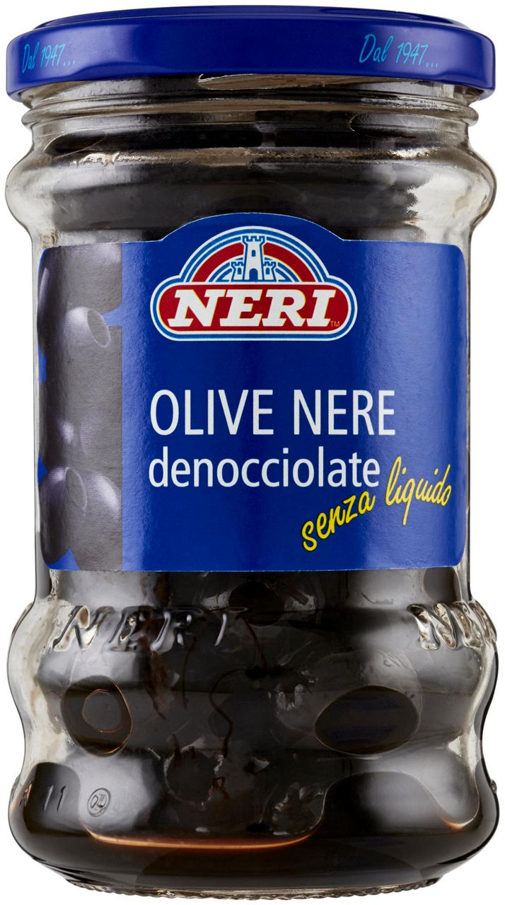 Olive nere denocciolate senza liquido neri g135