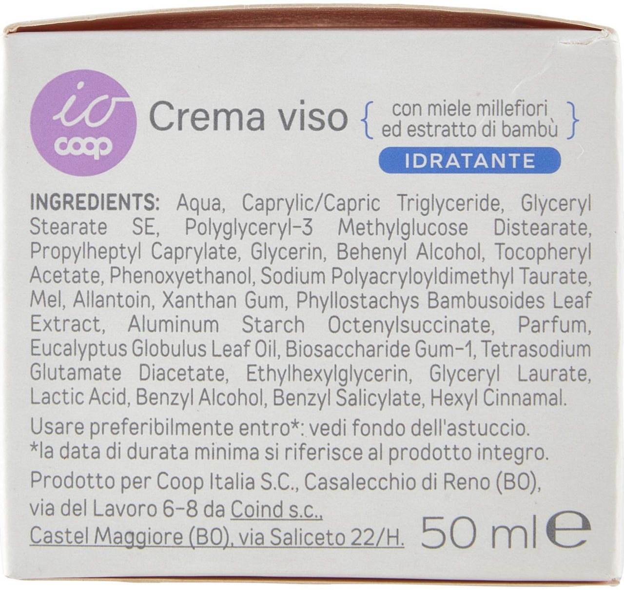 CREMA VISO IDRATANTE IO COOP ML 50 - Immagine 11