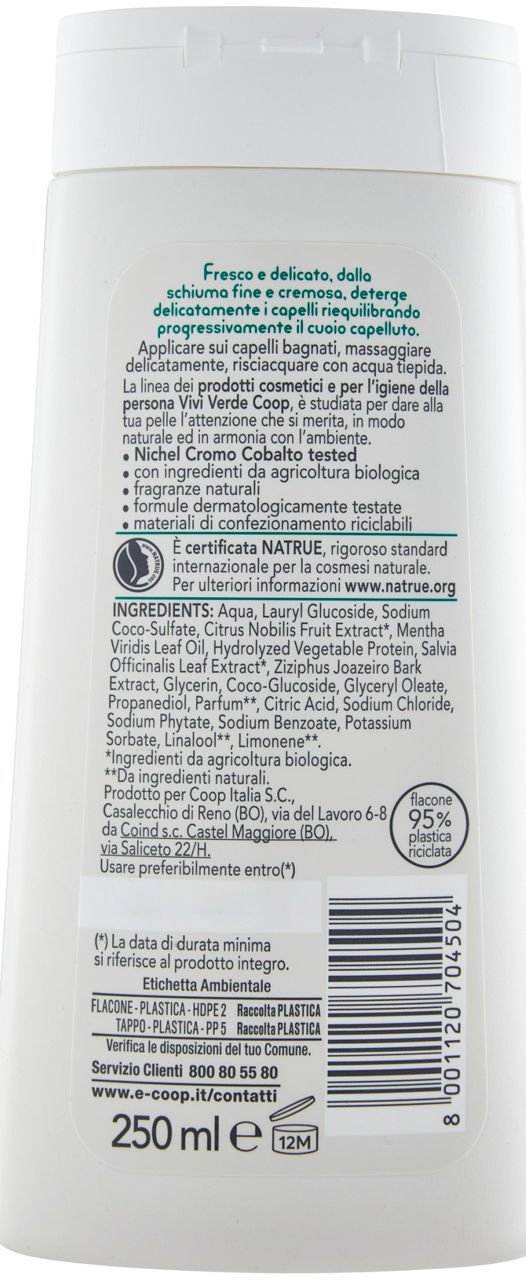 SHAMPOO ANTIFORFORA PURIFICANTE VIVI VERDE COOP ML 250 - Immagine 21