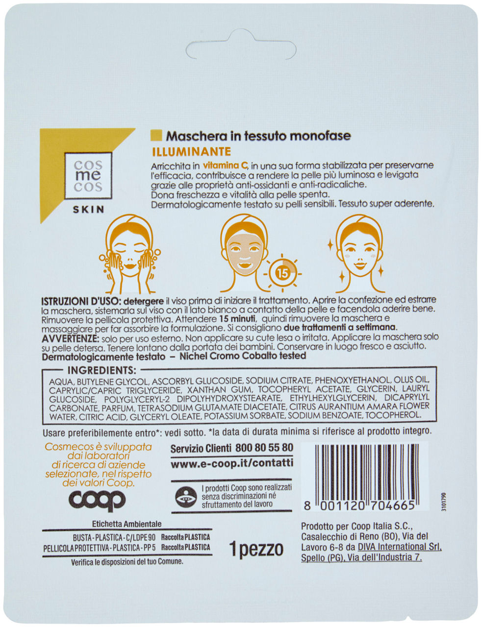 Maschera viso in tessuto monofase illuminante 1 pz - Immagine 21