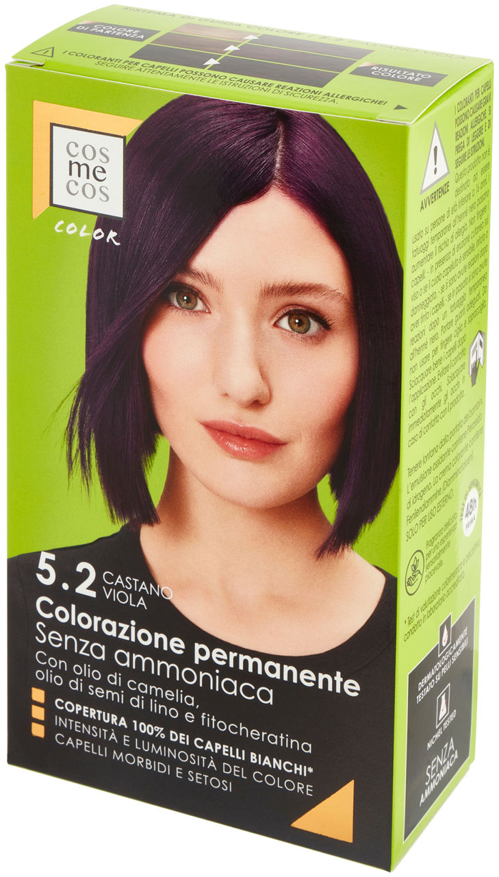 COLORAZIONE PERMANENTE 5.2 CASTANO VIOLA COSMECOS COLOR COOP PZ.1 - Immagine 61