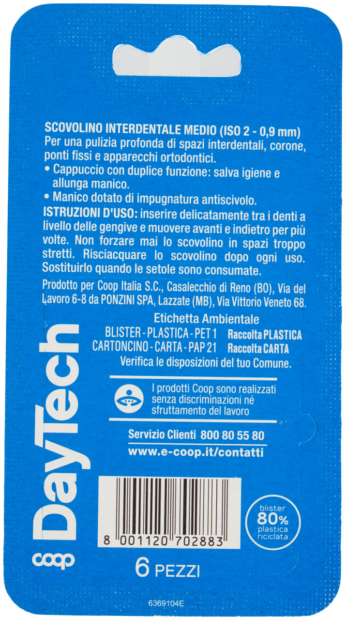 Scovolino interdentale medio iso 2 - 0,9 mm 6 pz - Immagine 21