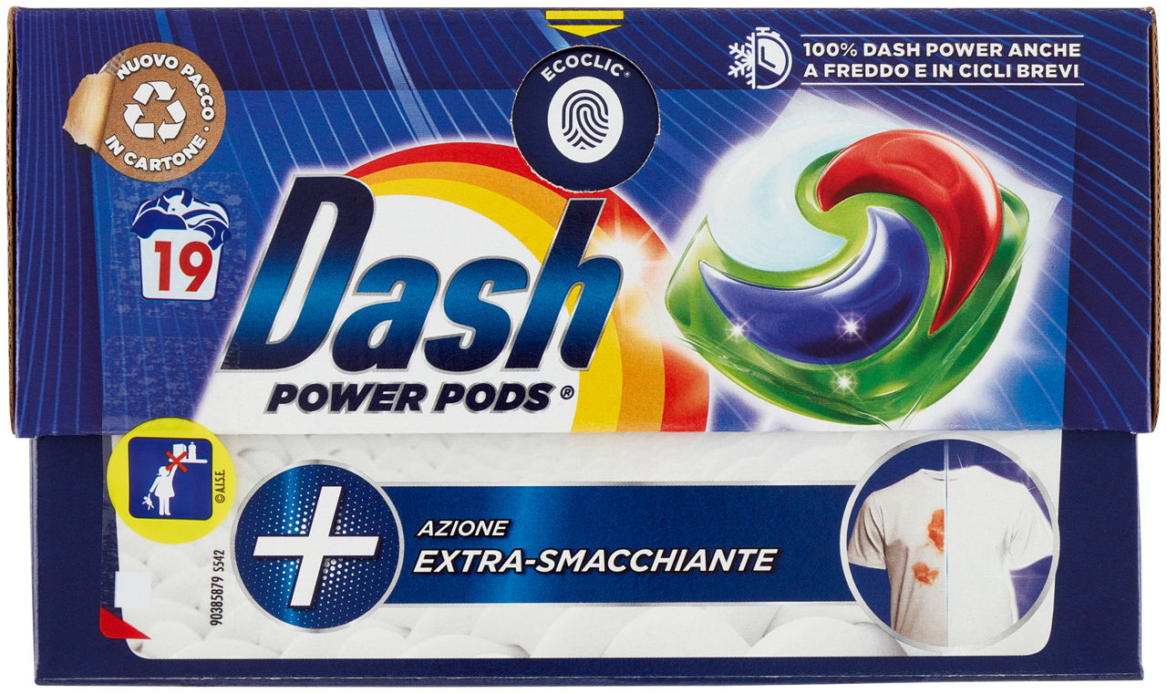 Detersivo lavatrice dash pods power extra-smacchiante 19lav kg0.4883