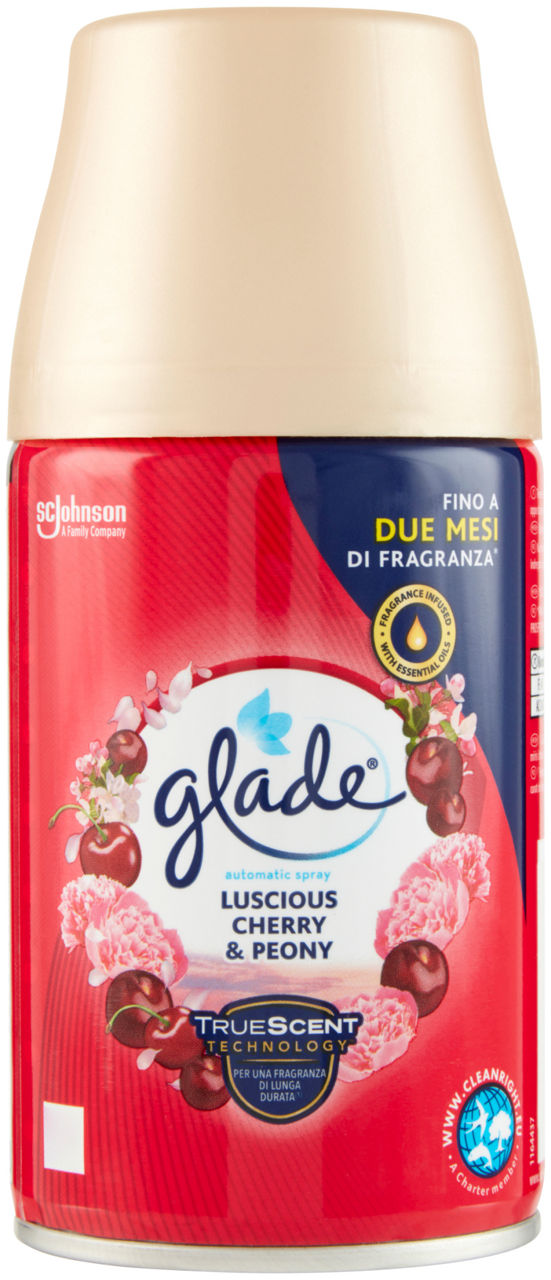 Deodorante ambiente glade automatic spray ricarica cherry & peony ml 0,269