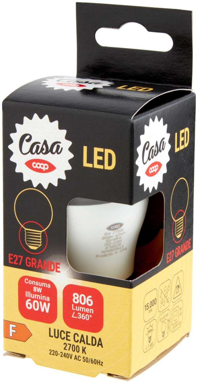 LED SFERA COOP 60W E27 806LM 2700K - Immagine 61