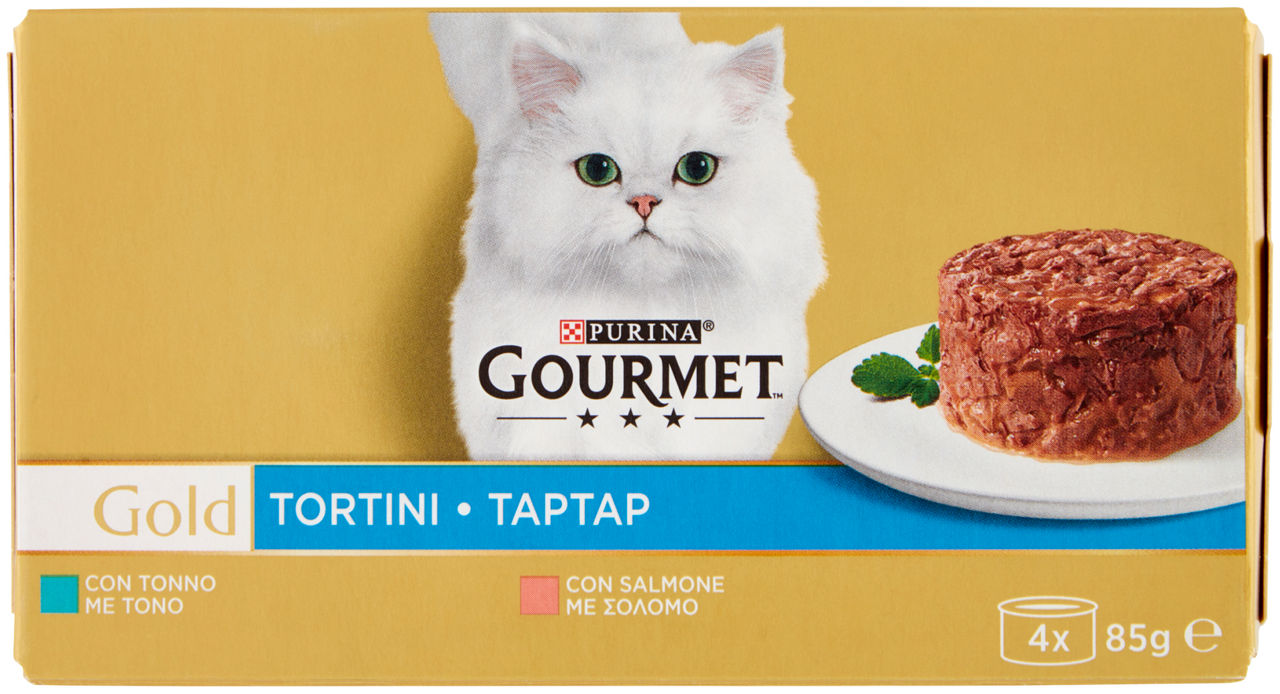 Umido gatto gourmet gold g85x4 - tortini tonno&salmone