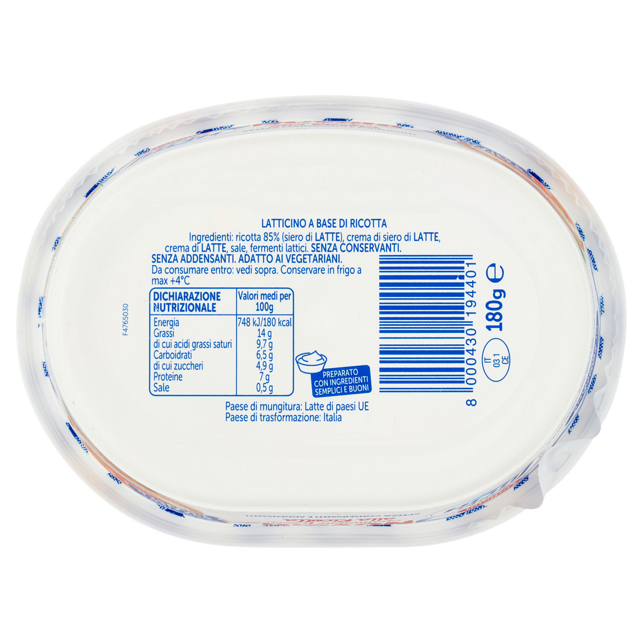 Formaggio fresco spalmabile alla ricotta 180 gr - Immagine 21