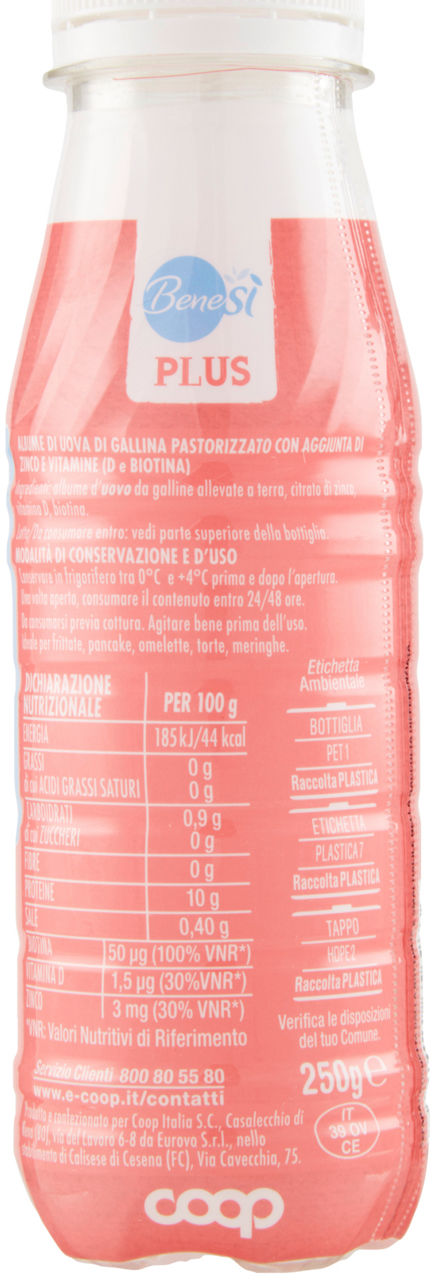 ALBUME DA GALLINE ALLEVATE A TERRA CON VITAMINA H+D+ZINCO BENE SÌ COOP BTG G 250 - Immagine 21