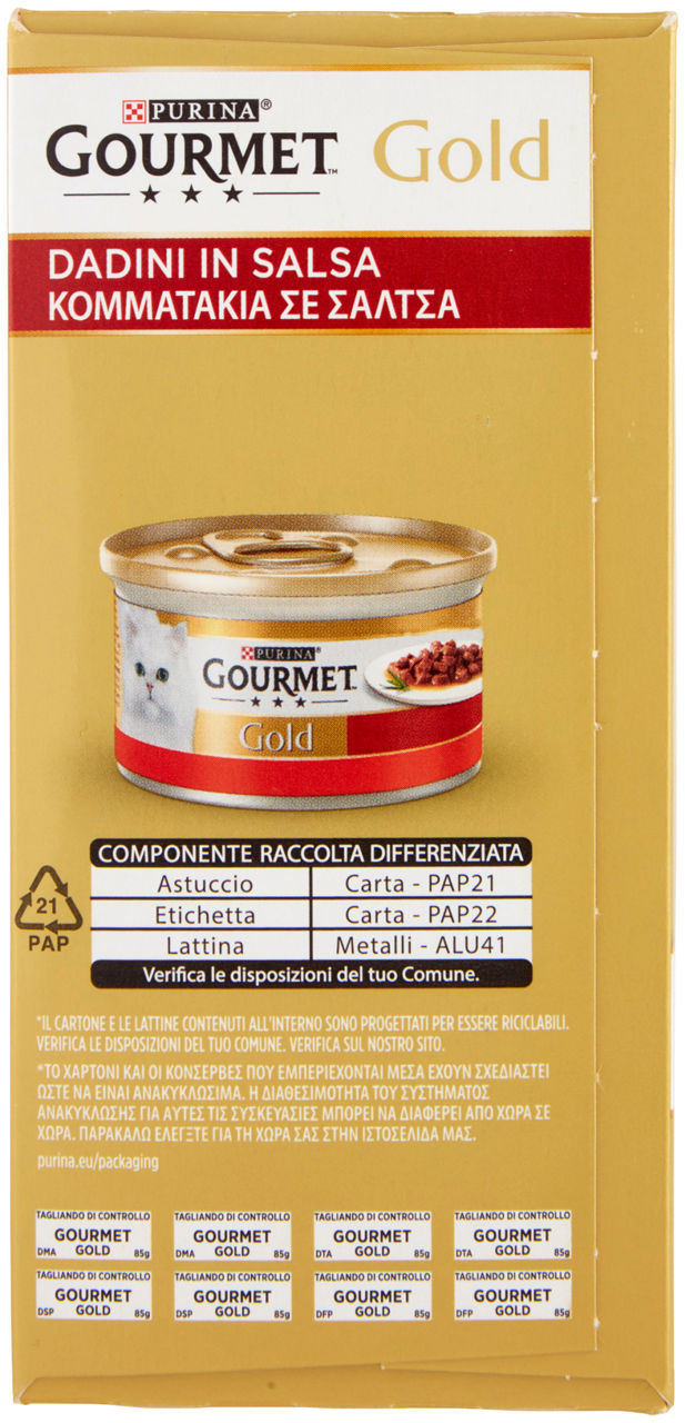 UMIDO GATTO GOURMET GOLD 8X85G - DADINI CARNI - Immagine 11