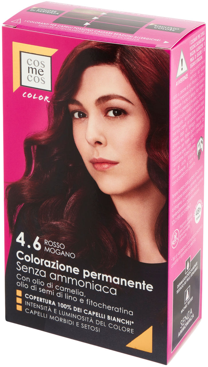 Colorazione per capelli permanente 4.6 rosso mogano 1 pz - Immagine 61