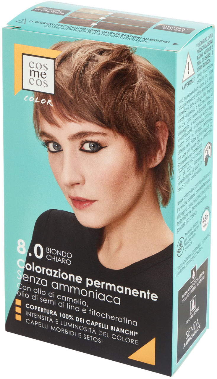 Colorazione per capelli permanente 8.0 biondo chiaro 1 pz - Immagine 61