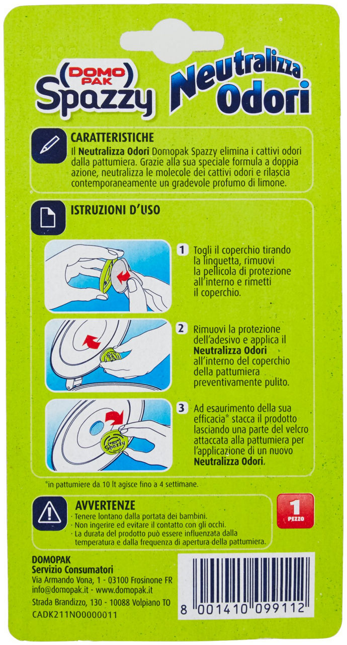 NEUTRALIZZA ODORI PER PATTUMIERA DOMOPACK SPAZZY PZ.1 - Immagine 21