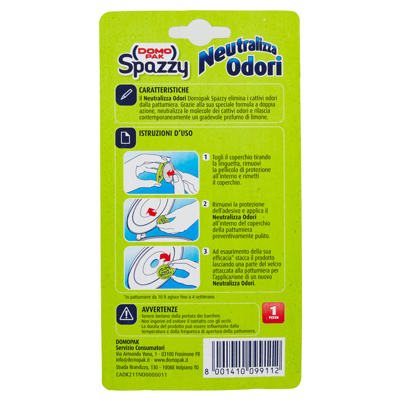 NEUTRALIZZA ODORI PER PATTUMIERA DOMOPACK SPAZZY PZ.1 - Immagine 21