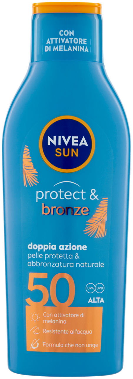 Latte solare nivea sun protect & bronze fp50 ml 200