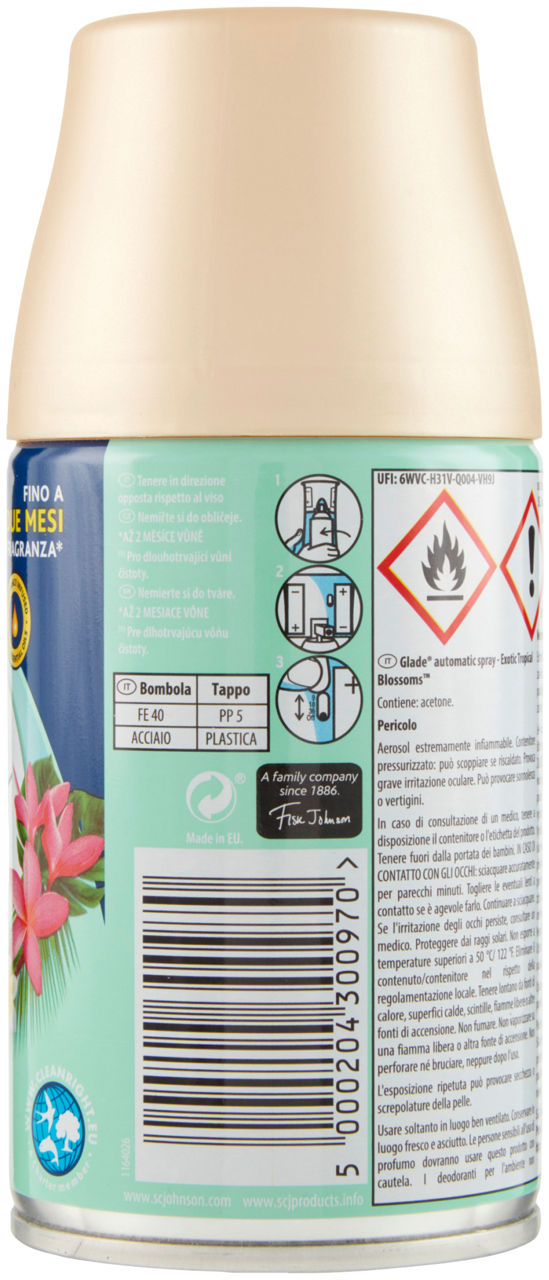 DEODORANTE AMB.GLADE AUTOMATIC SPRAY RICARICA EXOTIC TROPICAL BLOSSOM ML 0,269 - Immagine 31