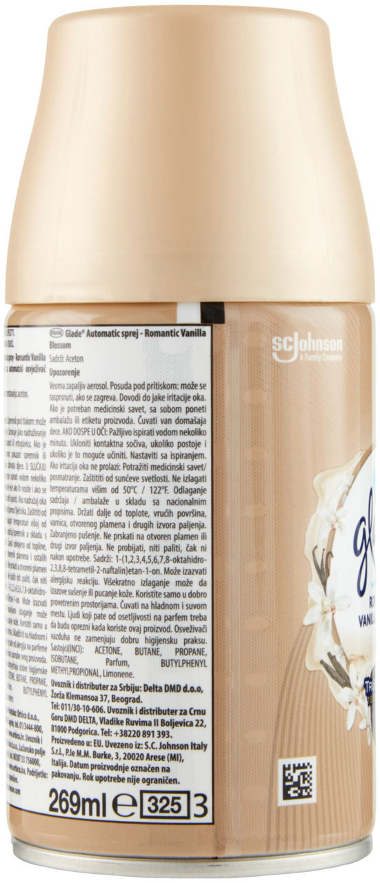 DEODORANTE AMBIENTE GLADE AUTOMATIC SPRAY RICARICA VANILLA BLOSSOM ML 0,269 - Immagine 11